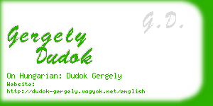 gergely dudok business card